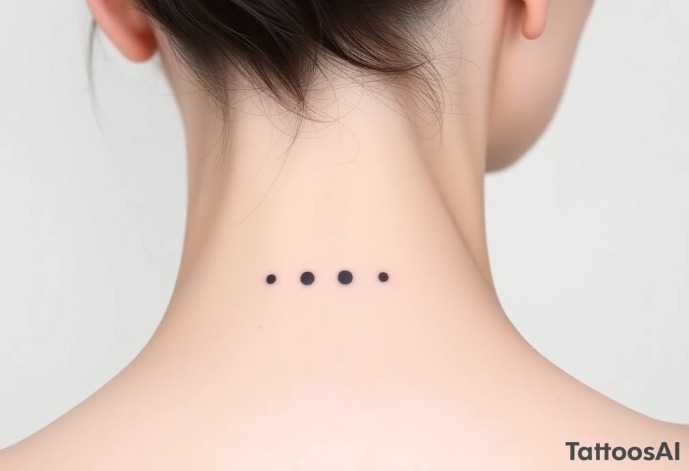 Back of neck tattoo idea