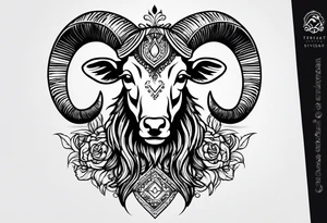 aries zodiac symbols tattoo idea