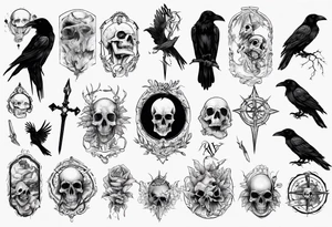 Death and raven tattoo idea