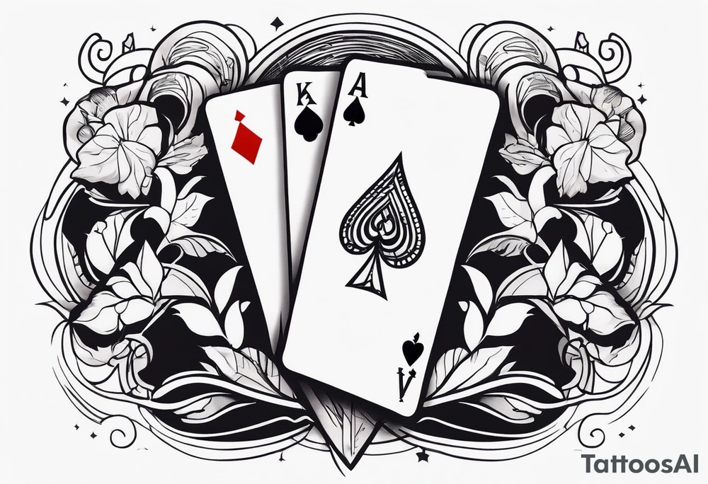 Vinyl with cards inside tattoo idea