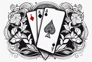 Vinyl with cards inside tattoo idea