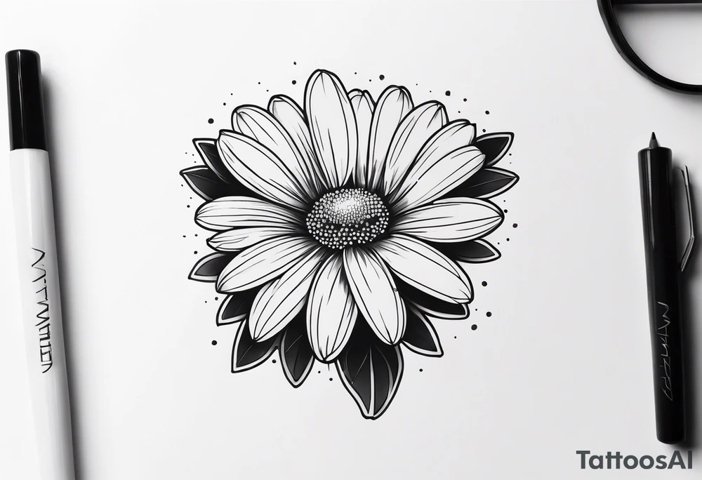 Daisy blossom tattoo idea
