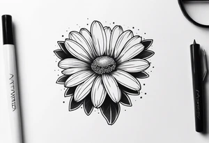 Daisy blossom tattoo idea