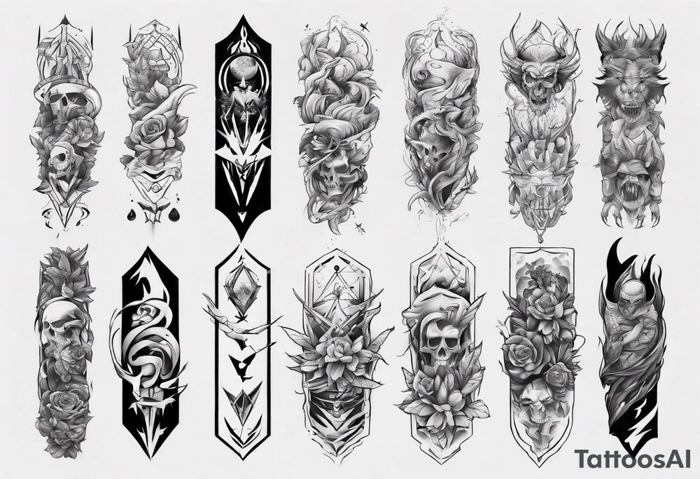 mens full arm tattoo idea