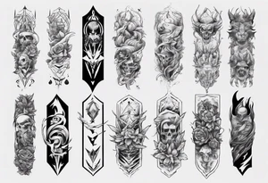 mens full arm tattoo idea