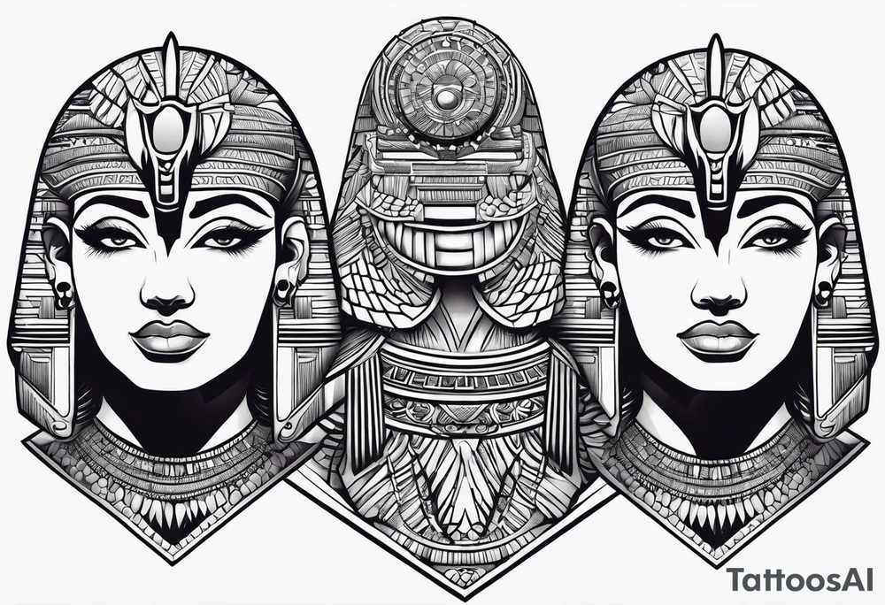 egyptian ba bird, human head tattoo idea