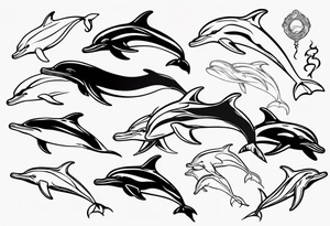 outline of a dolphin tattoo idea