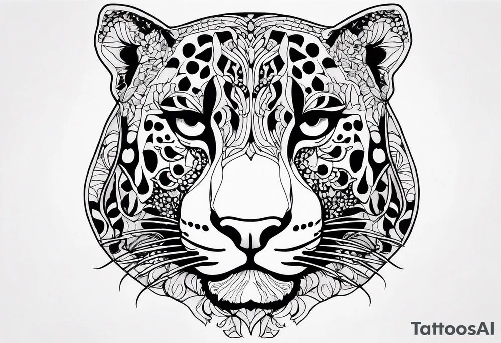 leopard print tattoo idea