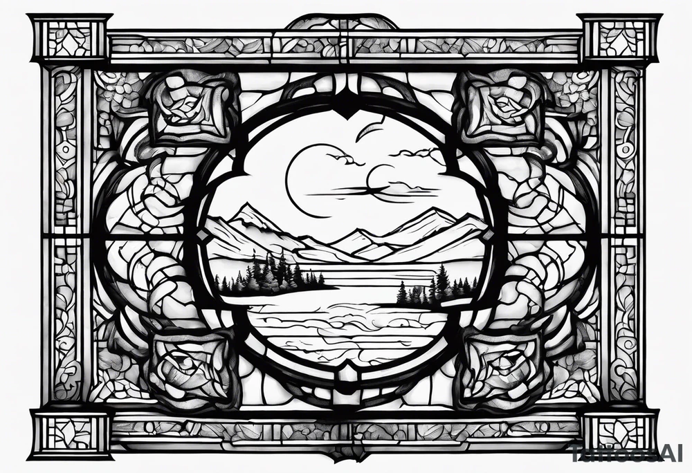 ancient window tattoo idea
