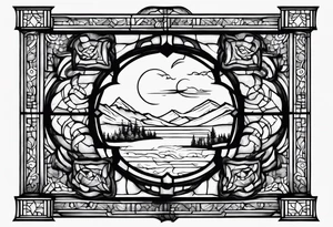 ancient window tattoo idea