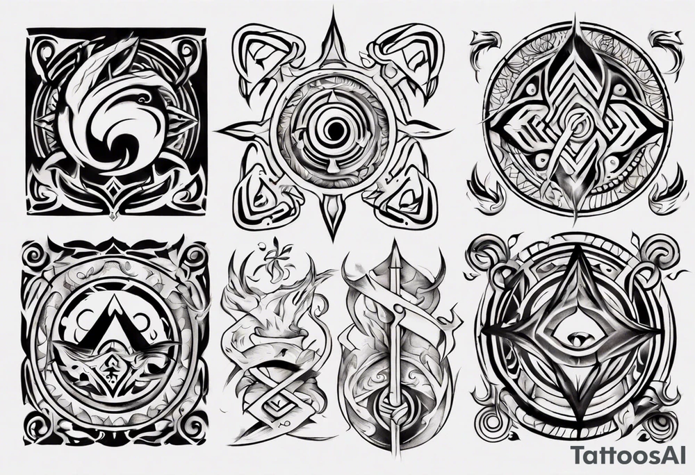 The four elements tattoo idea