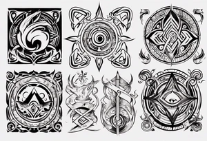 The four elements tattoo idea