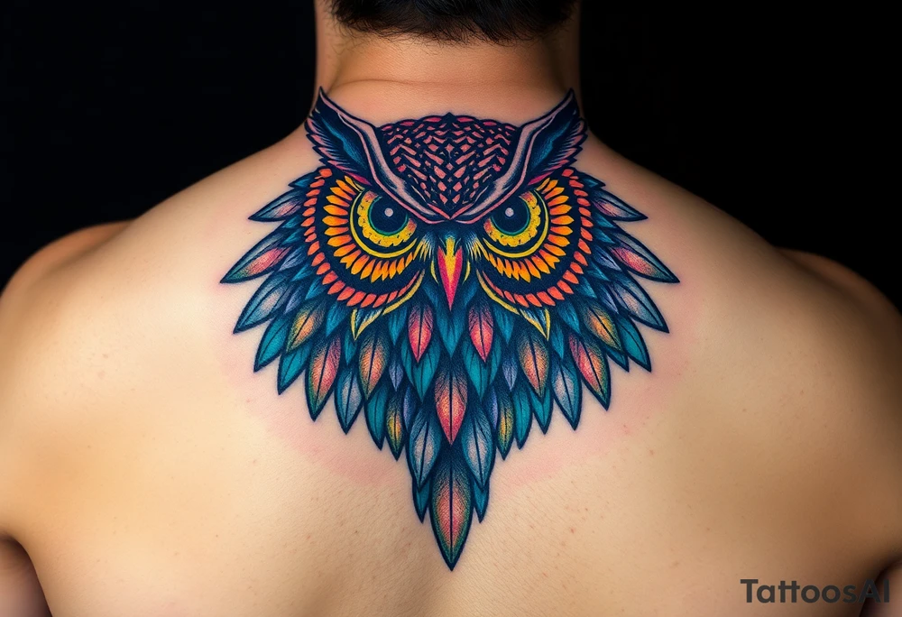 Majestic owl tattoo idea