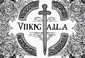 Viking sword Valhalla sheild tattoo idea