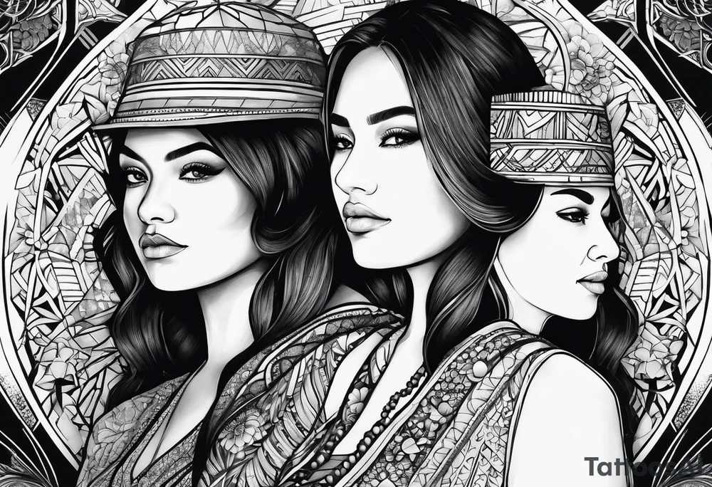 three person side by side. Daughter on the left, mother in the middle, grandmother on the right. tattoo idea