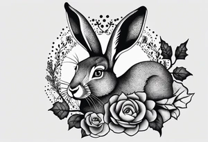 hare, ivy
Show as a band for around an arm tattoo idea