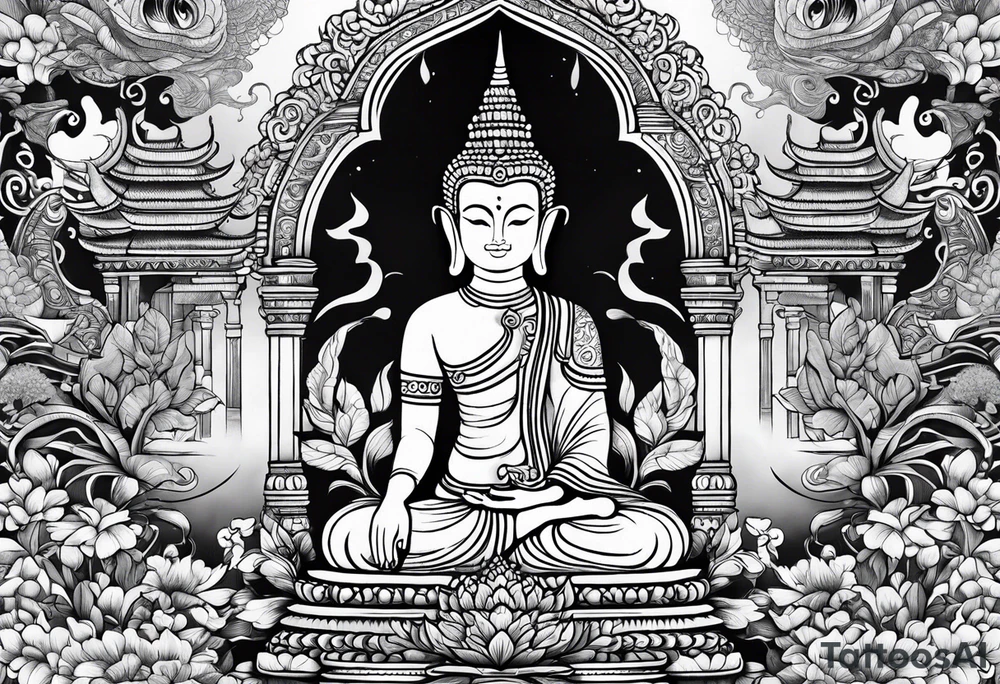 thai temple tattoo idea
