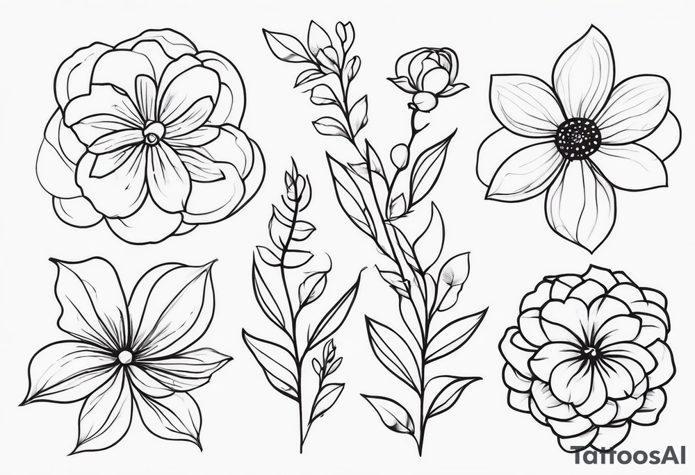 Flowers tattoo idea