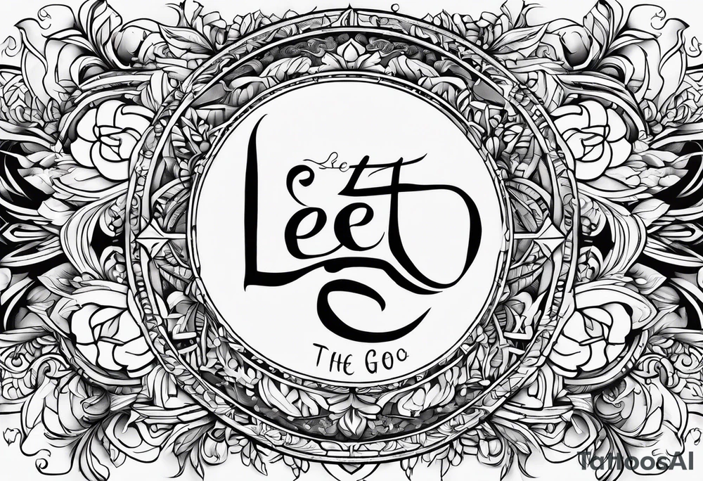Elegant but simple design of the words Let Go tattoo idea