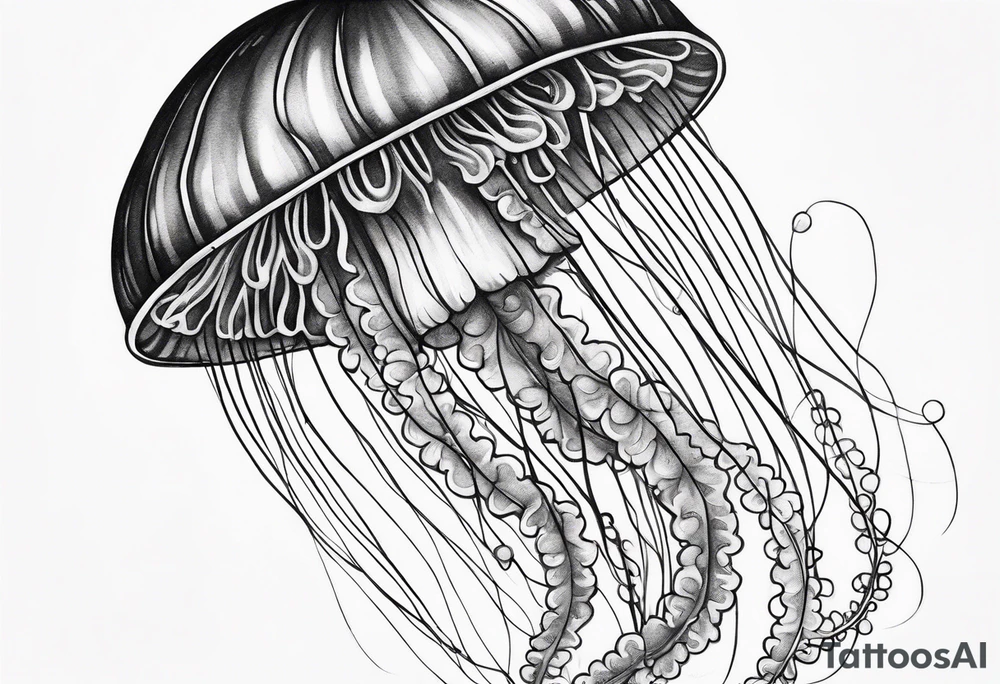 Colourful Jellyfish tattoo idea