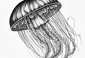 Colourful Jellyfish tattoo idea