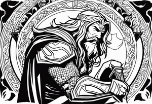 Thor mourning over Baldr's death tattoo idea