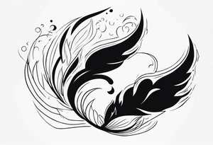 the word burnout. Dual nature. Fire. Smoke. tattoo idea