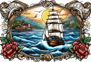 Nautical, faith, patriotic tattoo idea