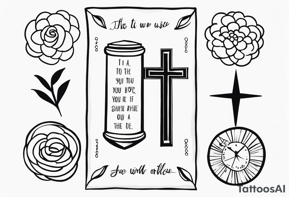Sleeve with bible verses tattoo idea