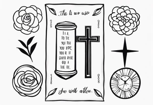 Sleeve with bible verses tattoo idea