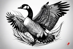 angry canadian goose tattoo idea