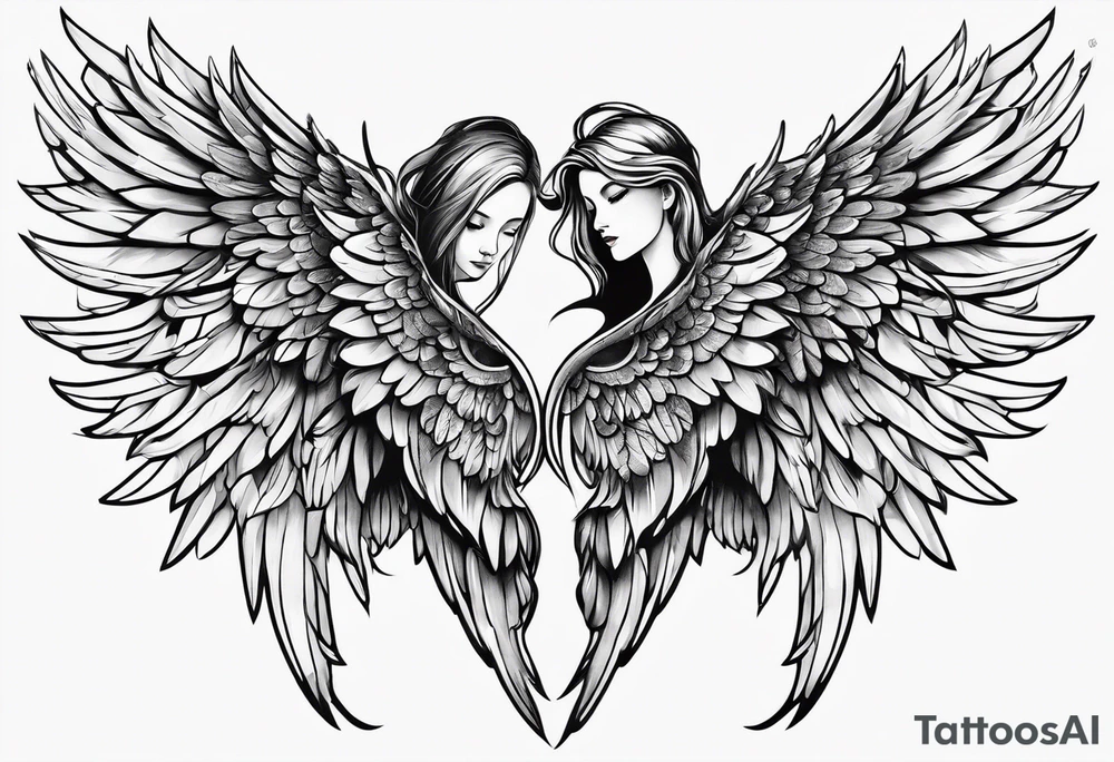 Angel wings tattoo idea