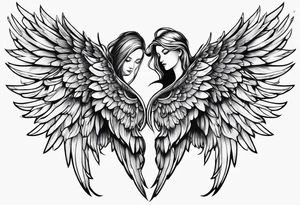 Angel wings tattoo idea
