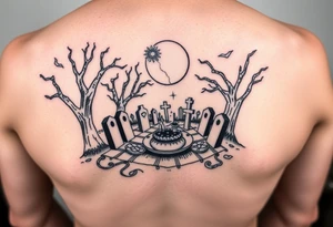 picnic at a graveyard tattoo idea
