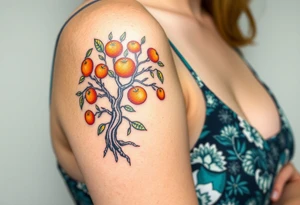 orange tree tattoo idea