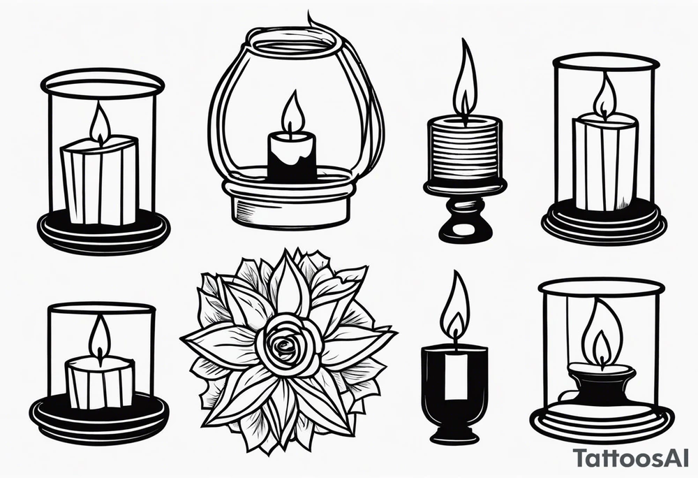 Bougie parchemins  phrase where candlelights flickers though the air is deathly still tattoo idea
