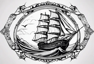 Torn sail tattoo idea