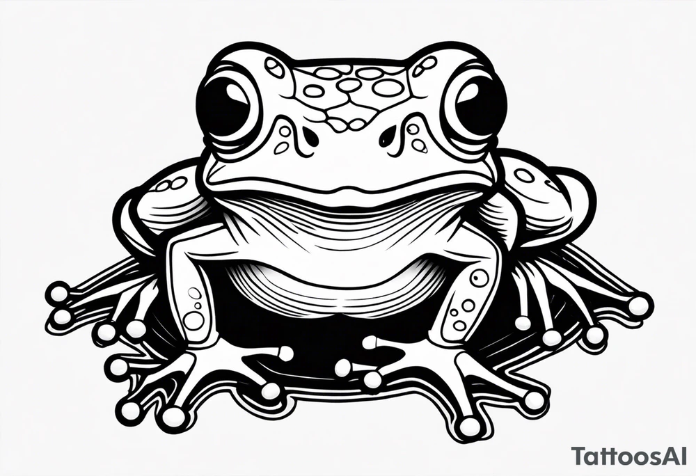 a psychedelic frog tattoo idea