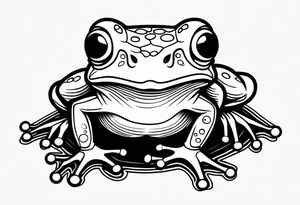 a psychedelic frog tattoo idea