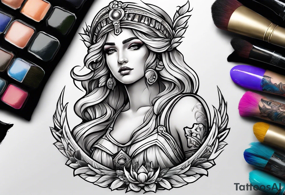 Iustitia is the Roman goddess personifying justice tattoo idea