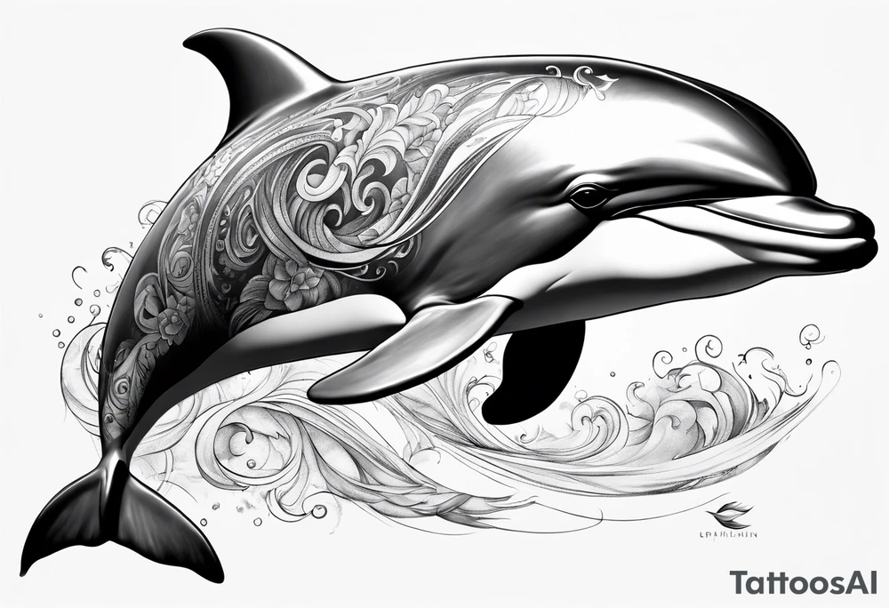 Handicap dolphin tattoo idea