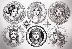 May, July, December zodiac tattoo idea