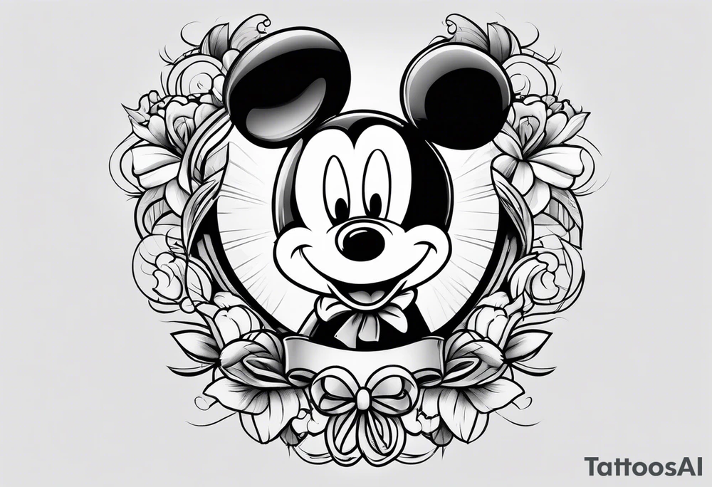 mickey mouse tattoo idea