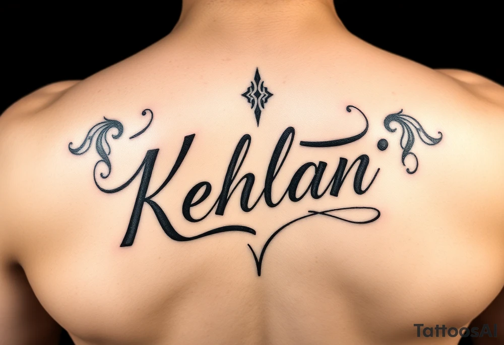 kehlani in cursive tattoo idea