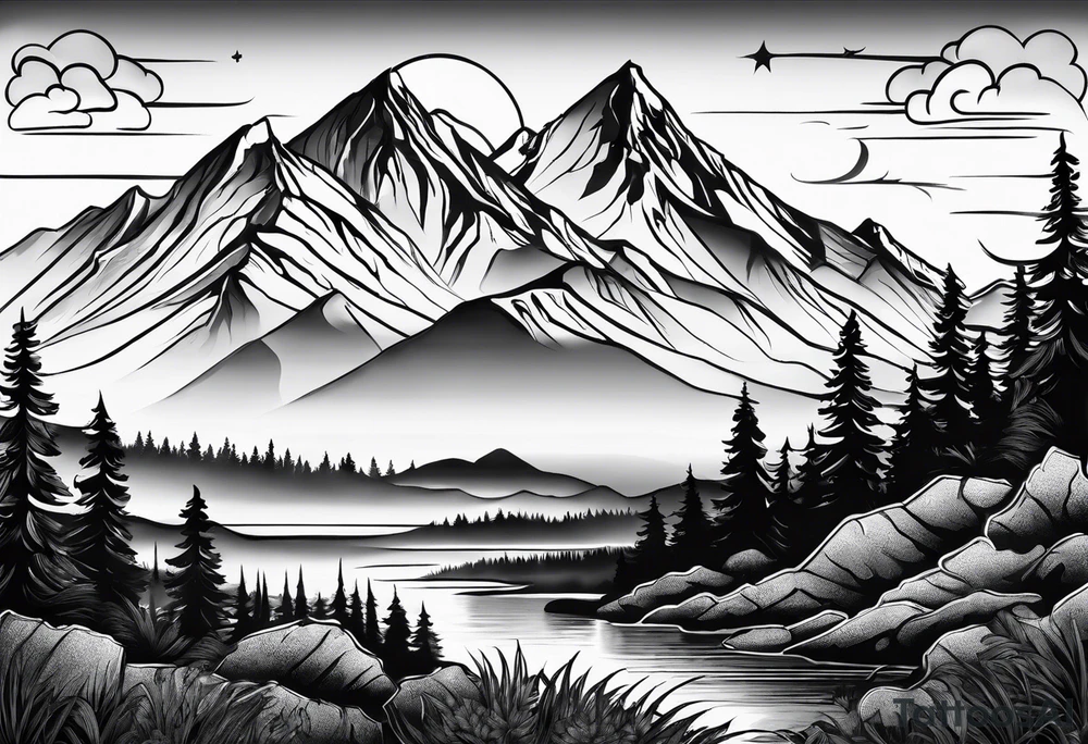 Mountians tattoo idea