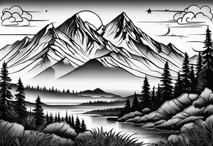 Mountians tattoo idea