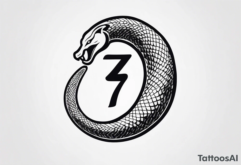Cobra Seven number shape tattoo idea