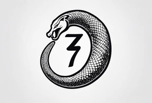 Cobra Seven number shape tattoo idea
