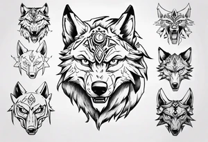 wolf head from zelda breath of the wild tattoo idea