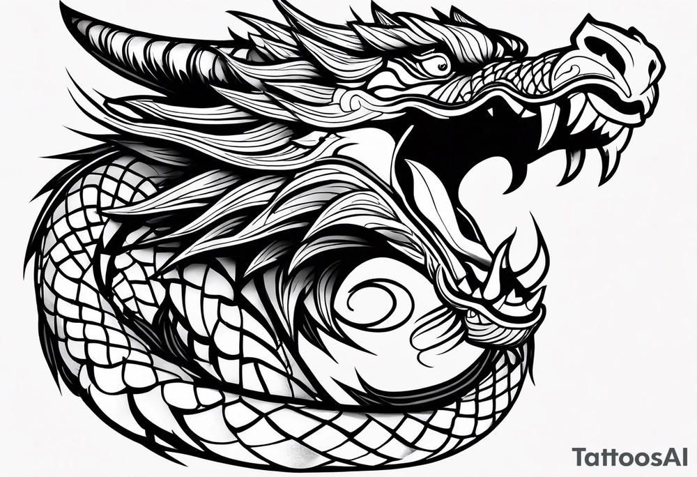 DRAGO GIAPPONESE DA FARE SU UN BRACCIO tattoo idea